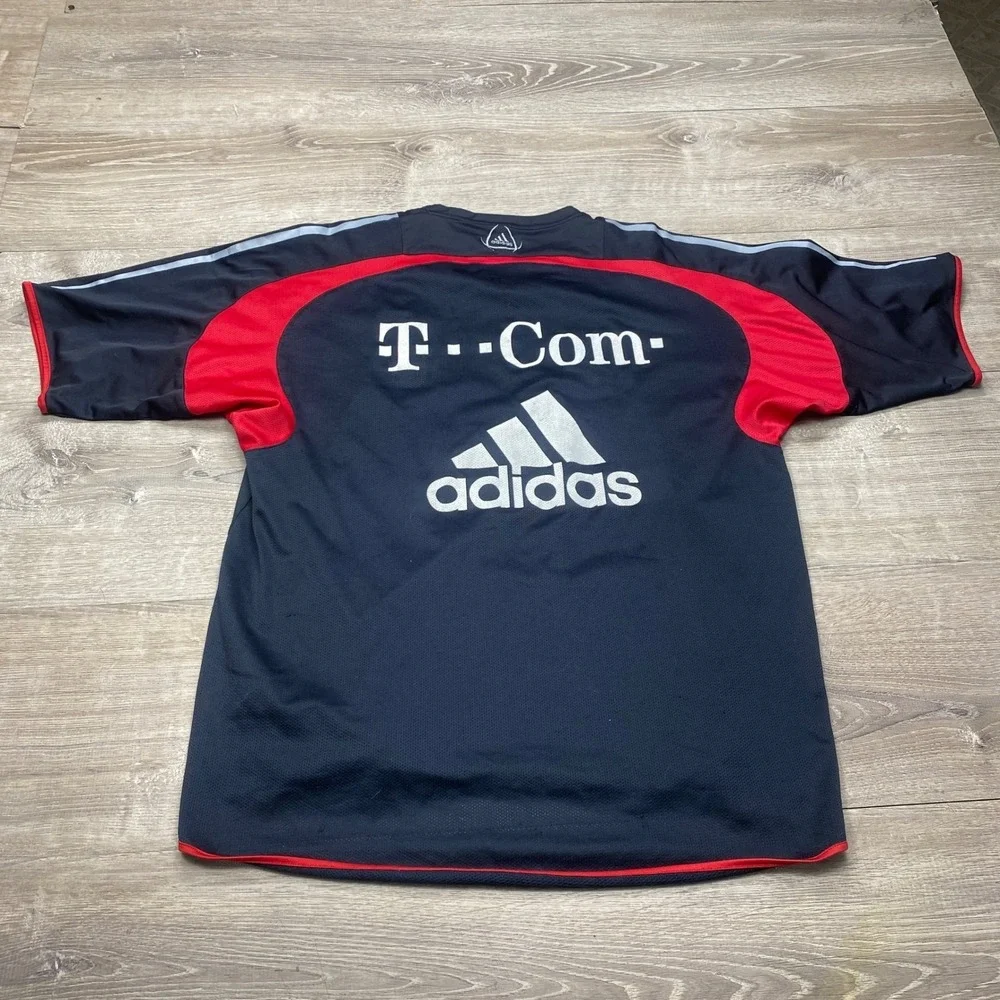 Adidas FC Bayern Munich Jersey Mens L Navy Blue 2004 2005 T-Com Soccer Kit